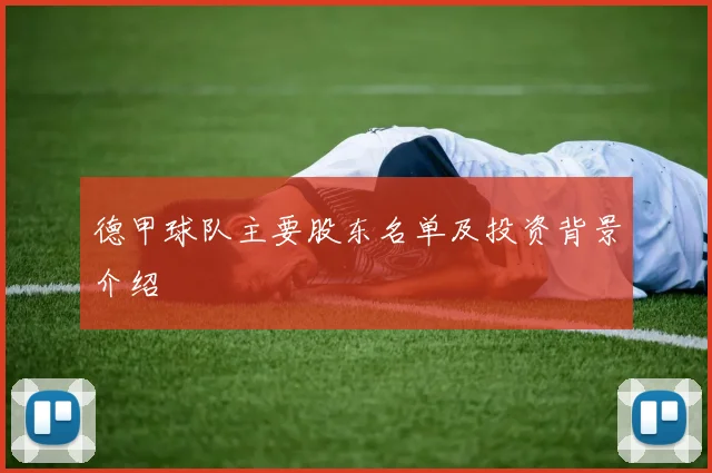 德甲球队主要股东名单及投资背景介绍